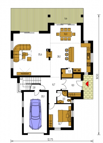 Floor plan of ground floor - TREND 279